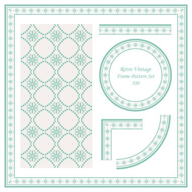 Eğri nokta çizgi çiçek, davet tebrik kartı veya Not şablonu tasarımı için ideal çapraz yuvarlak Vintage sınır Dikişsiz desen arka plan ayarlamak.