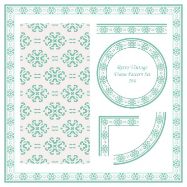 Vintage sınır Dikişsiz desen arka plan ayarlamak eğrisi çapraz çiçek taç zincir, davet tebrik kartı veya Not şablonu tasarımı için ideal.