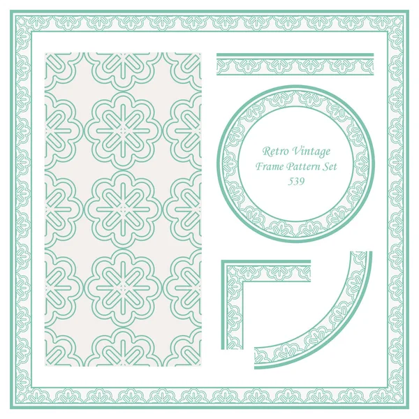 Vintage sınır Dikişsiz desen arka plan ayarlamak eğrisi çapraz çerçeve satır çiçek, davet tebrik kartı veya Not şablonu tasarımı için ideal.