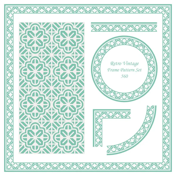 Vintage sınır Dikişsiz desen arka plan ayarlamak eğrisi geometri Çokgen çerçeve çiçek, davet tebrik kartı veya Not şablonu tasarımı için ideal çapraz.