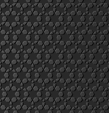 3D karanlık kağıt sanat İslam geometri çapraz desen sorunsuz arka plan, vektör şık dekorasyon desen arka plan web banner tebrik kartı tasarımı için