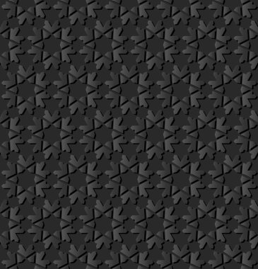 3D karanlık kağıt sanat İslam geometri çapraz desen sorunsuz arka plan, vektör şık dekorasyon desen arka plan web banner tebrik kartı tasarımı için