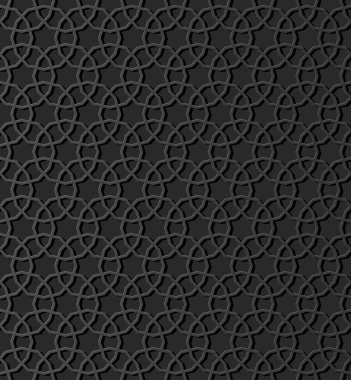 3D karanlık kağıt sanat İslam geometri çapraz desen sorunsuz arka plan, vektör şık dekorasyon desen arka plan web banner tebrik kartı tasarımı için