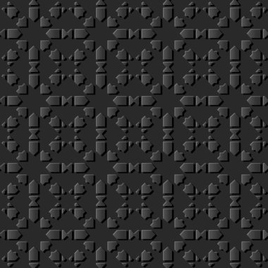 3D karanlık kağıt sanat İslam geometri çapraz desen sorunsuz arka plan, vektör şık dekorasyon desen arka plan web banner tebrik kartı tasarımı için