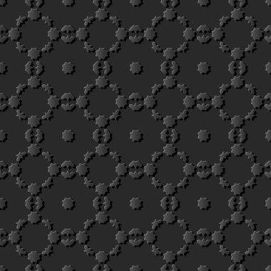 3D karanlık kağıt sanat İslam geometri çapraz desen sorunsuz arka plan, vektör şık dekorasyon desen arka plan web banner tebrik kartı tasarımı için
