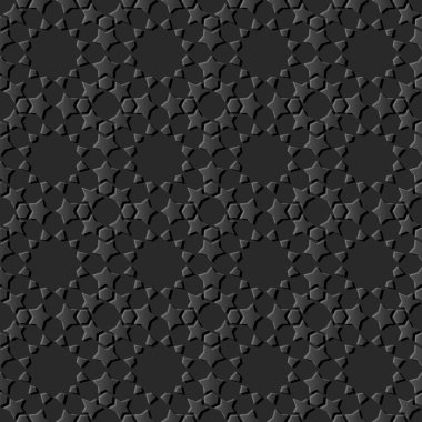 3D karanlık kağıt sanat İslam geometri çapraz desen sorunsuz arka plan, vektör şık dekorasyon desen arka plan web banner tebrik kartı tasarımı için