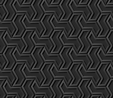 3D karanlık kağıt sanat İslam geometri çapraz desen sorunsuz arka plan, vektör şık dekorasyon desen arka plan web banner tebrik kartı tasarımı için