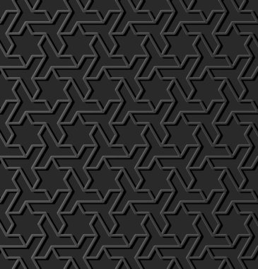 3D karanlık kağıt sanat İslam geometri çapraz desen sorunsuz arka plan, vektör şık dekorasyon desen arka plan web banner tebrik kartı tasarımı için