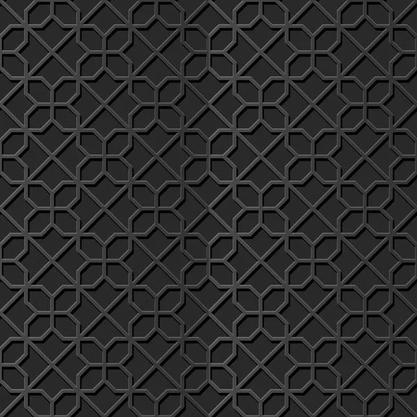 Mørkepapirkunst Islamsk Geometri Sømløs Bakgrunn Vektorlignende Dekorasjonsmønster Bakgrunn Nettbannerutforming – stockvektor