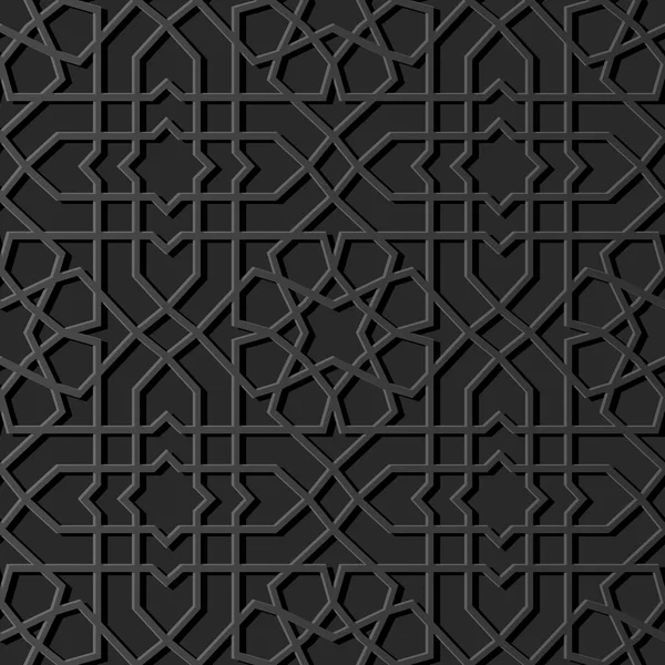 Исламская Геометрия Крест Шаблон Бесшовный Фон Векторные Стильные Украшения Фон — стоковый вектор