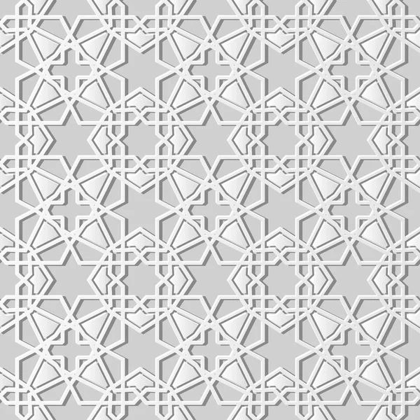 Исламская Геометрия Кросс Шаблон Бесшовный Фон Векторный Стильный Фон Украшения — стоковый вектор