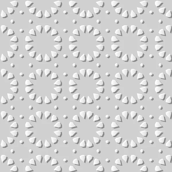 Papel Blanco Arte Geometría Islámica Cruz Patrón Fondo Sin Costuras — Archivo Imágenes Vectoriales