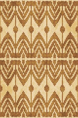 Retro kahverengi mantar doku grunge sorunsuz arka plan geometri dokunmuş çizgi Çokgen çapraz dikiş