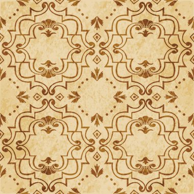 Retro kahverengi mantar doku grunge sorunsuz arka plan sarmal eğri çapraz çerçeve çiçek üzüm