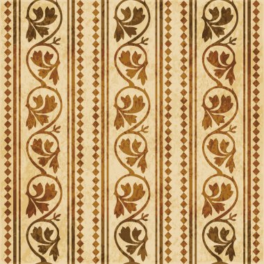 Retro kahverengi mantar doku grunge sorunsuz arka plan eğrisi sarmal asma bitki yaprak kontrol çapraz çizgi