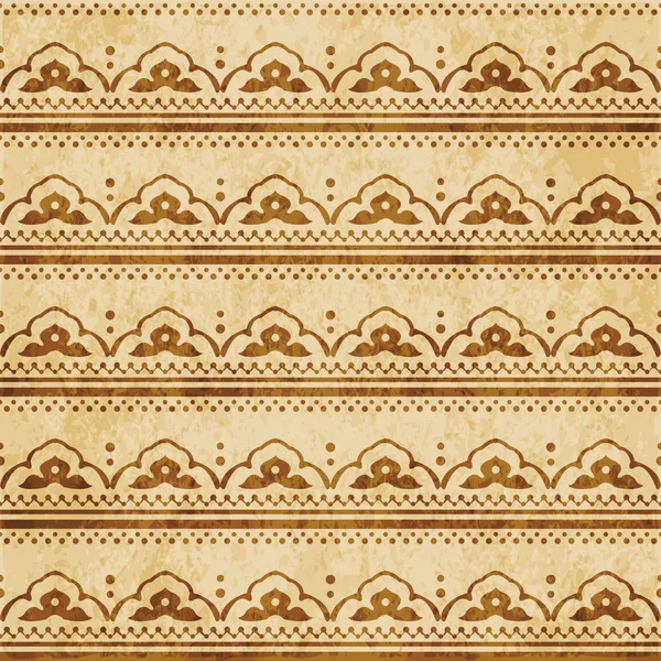 Retro Brown Cork Texture Grunge Seamless Background Curve Cross Frame — Stock Vector