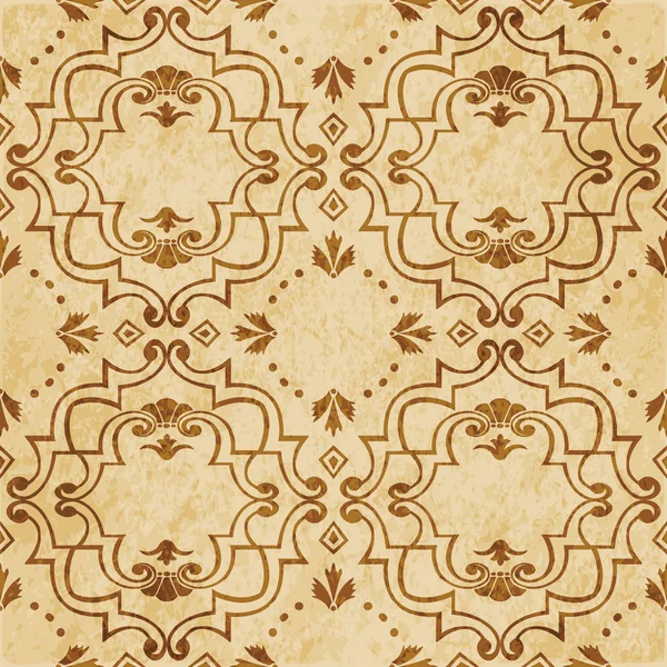 Corcho Marrón Retro Textura Grunge Fondo Sin Costuras Espiral Curva — Archivo Imágenes Vectoriales