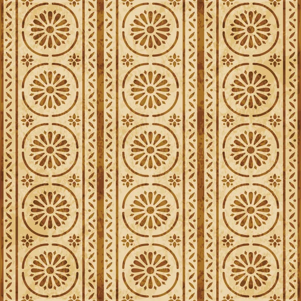 Retro kahverengi mantar doku grunge sorunsuz arka plan yuvarlak çapraz çerçeve satır çiçek eğrisi