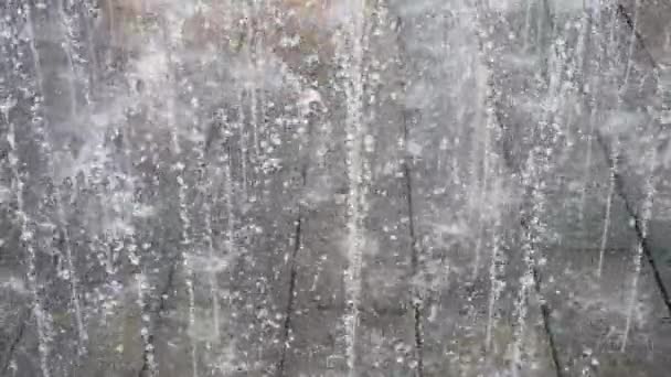 Reines Wasser Plätschert Fontäne Hintergrund Einem Super Zeitlupe Stil — Stockvideo