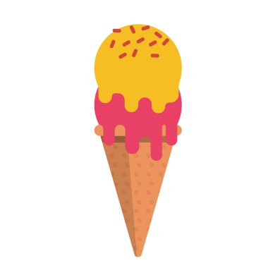 Renkli yaz dondurma, lezzetli yaz tatlı serin tatlı