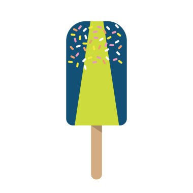 Renkli yaz buzlu şeker, lezzetli yaz tatlı serin tatlı