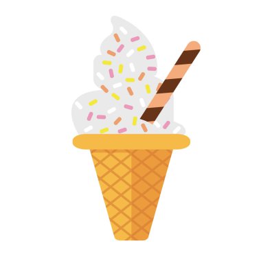 Renkli yaz dondurma, lezzetli yaz tatlı serin tatlı