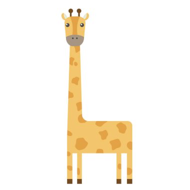 Vektör çocuk odası Sevimli yabani memeli hayvanlar hayvan zürafa