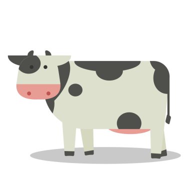 Vektör çocuk odası Sevimli yabani memeli hayvanlar hayvan inek