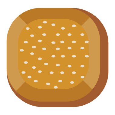 Yuvarlak köşe kare simgesi ekmek lezzetli breakfast