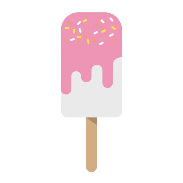 Popsicle Été Coloré Délicieux Dessert Frais Doux Été — Image vectorielle