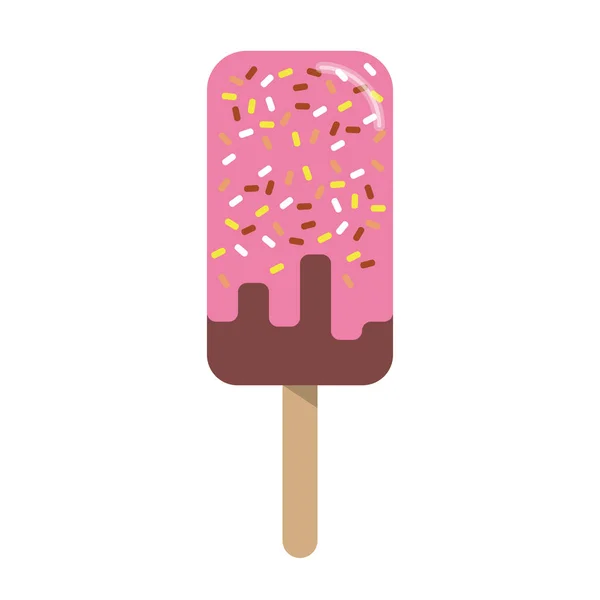 Popsicle Été Coloré Délicieux Dessert Frais Doux Été — Image vectorielle