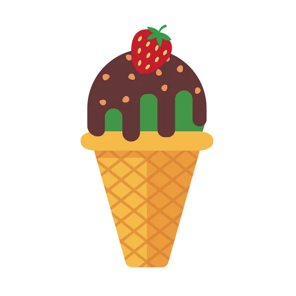 Crème Glacée Été Colorée Délicieux Dessert Frais Doux Été — Image vectorielle