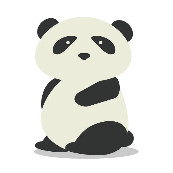 Vector Nursery Cute Wild Mammal Animal Panda — Stock Vector