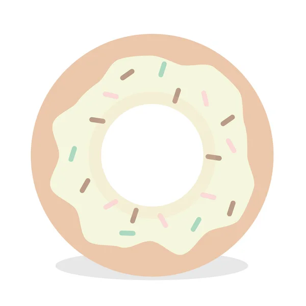 Delicioso Postre Dulce Donut Estilo Femenino Lindo — Vector de stock