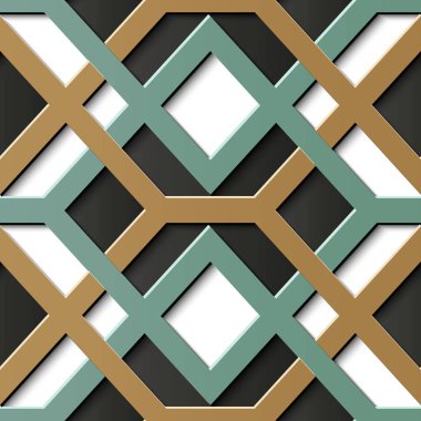 Sorunsuz kabartma heykel dekorasyon retro desen onay elmas geometri çerçeve zinciri kaleydoskop çapraz. Tebrik kartı veya zemin şablon tasarımı için idealdir