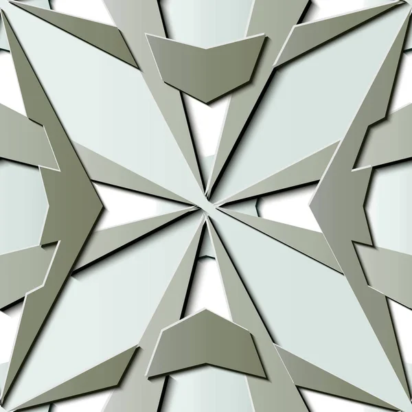 Nahtlose Relief Skulptur Dekoration Retro Muster Polygon Geometrie Dreieck Kreuz — Stockvektor