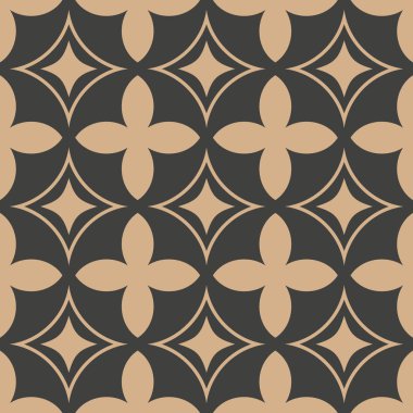 Vektör damasko Dikişsiz retro desen arka plan yuvarlak çapraz çerçeve satır çiçek eğrisi. Zarif lüks kahverengi tonlu tasarım duvar kağıtları, arka planında ve sayfa doldurmak için.