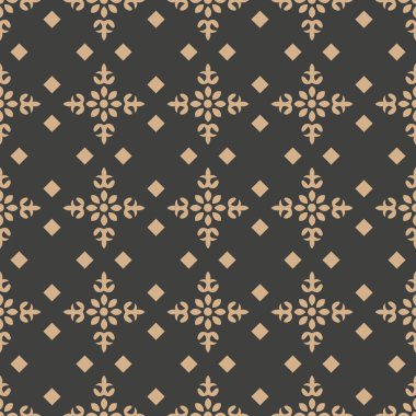 Vektör damasko Dikişsiz retro desen arka plan bahçe yaprak çiçek çiçek dürbünü kontrol edin. Zarif lüks kahverengi tonlu tasarım duvar kağıtları, arka planında ve sayfa doldurmak için.