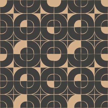 Vektör damasko Dikişsiz retro desen arka plan geometri çerçeve kaleydoskop çapraz eğrisi köşe yuvarlak. Zarif lüks kahverengi tonlu tasarım duvar kağıtları, arka planında ve sayfa doldurmak için.