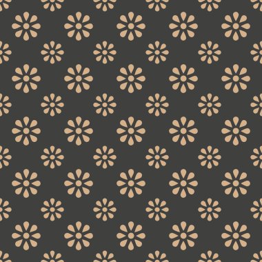 Vektör damasko Dikişsiz retro desen arka plan çiçek yuvarlak. Zarif lüks kahverengi tonlu tasarım duvar kağıtları, arka planında ve sayfa doldurmak için.