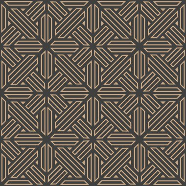 Vektör damasko Dikişsiz retro desen arka plan çokgen geometrisi Kadraj çapraz. Zarif lüks kahverengi tonlu tasarım duvar kağıtları, arka planında ve sayfa doldurmak için.