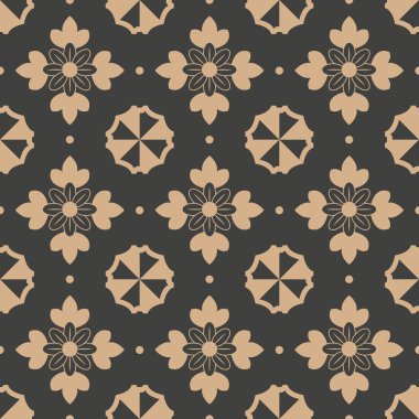Vektör damasko Dikişsiz retro desen arka plan botanik bahçe çiçek yaprak çapraz. Zarif lüks kahverengi tonlu tasarım duvar kağıtları, arka planında ve sayfa doldurmak için.
