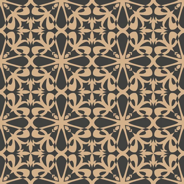 Vektör damasko Dikişsiz retro desen arka plan asma çerçeve kaleydoskop çapraz eğrisi sarmal yuvarlak. Zarif lüks kahverengi tonlu tasarım duvar kağıtları, arka planında ve sayfa doldurmak için.