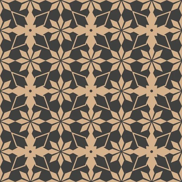 Vektor Damast Nahtlose Retro Muster Hintergrund Polygon Stern Kreuz Geometrie — Stockvektor