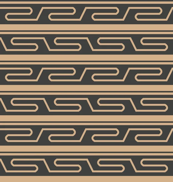 ベクトル ダマスク シームレスなレトロ パターン背景東洋螺旋渦フレーム ラインを越える 背景とページ入力のためのエレガントで豪華な茶色のトーン デザイン — ストックベクタ