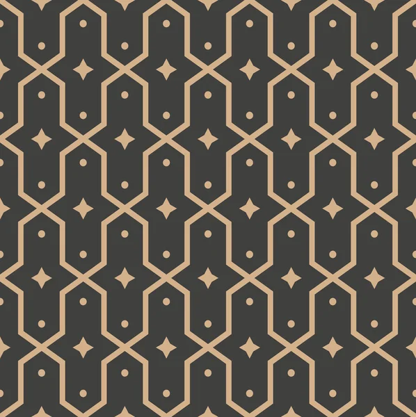 Vector Damassé Sans Couture Motif Rétro Fond Polygone Géométrie Croix — Image vectorielle