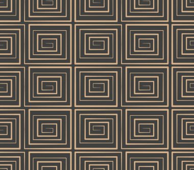 Vektör damasko Dikişsiz retro desen arka plan geometri sarmal girdap Kadraj çapraz. Zarif lüks kahverengi tonlu tasarım duvar kağıtları, arka planında ve sayfa doldurmak için.