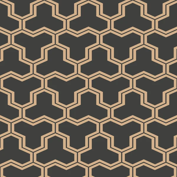 Vector Damassé Sans Couture Motif Rétro Fond Polygone Géométrie Chaîne — Image vectorielle