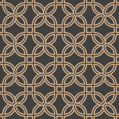 Vektör damasko Dikişsiz retro desen arka plan eğrisi zinciri Kadraj çapraz. Zarif lüks kahverengi tonlu tasarım duvar kağıtları, arka planında ve sayfa doldurmak için.