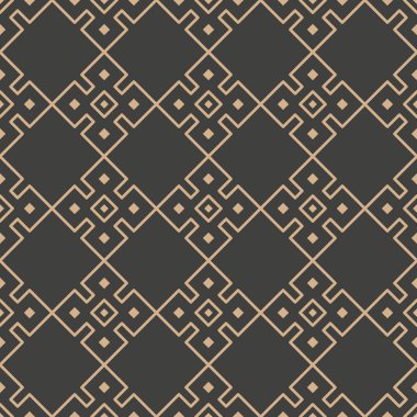 Vektör damasko Dikişsiz retro desen arka plan geometri onay Çokgen çerçeve zinciri satır kaleydoskop çapraz. Zarif lüks kahverengi tonlu tasarım duvar kağıtları, arka planında ve sayfa doldurmak için.